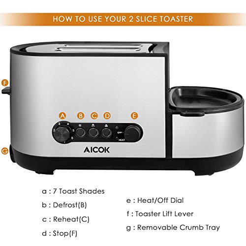 Aicok Toaster 3 in 1 - 5