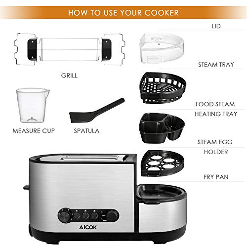 Aicok Toaster 3 in 1 - 6