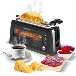 TurboTronic Glas Toaster WT-900 TurboTronic Glas Toaster WT-900
